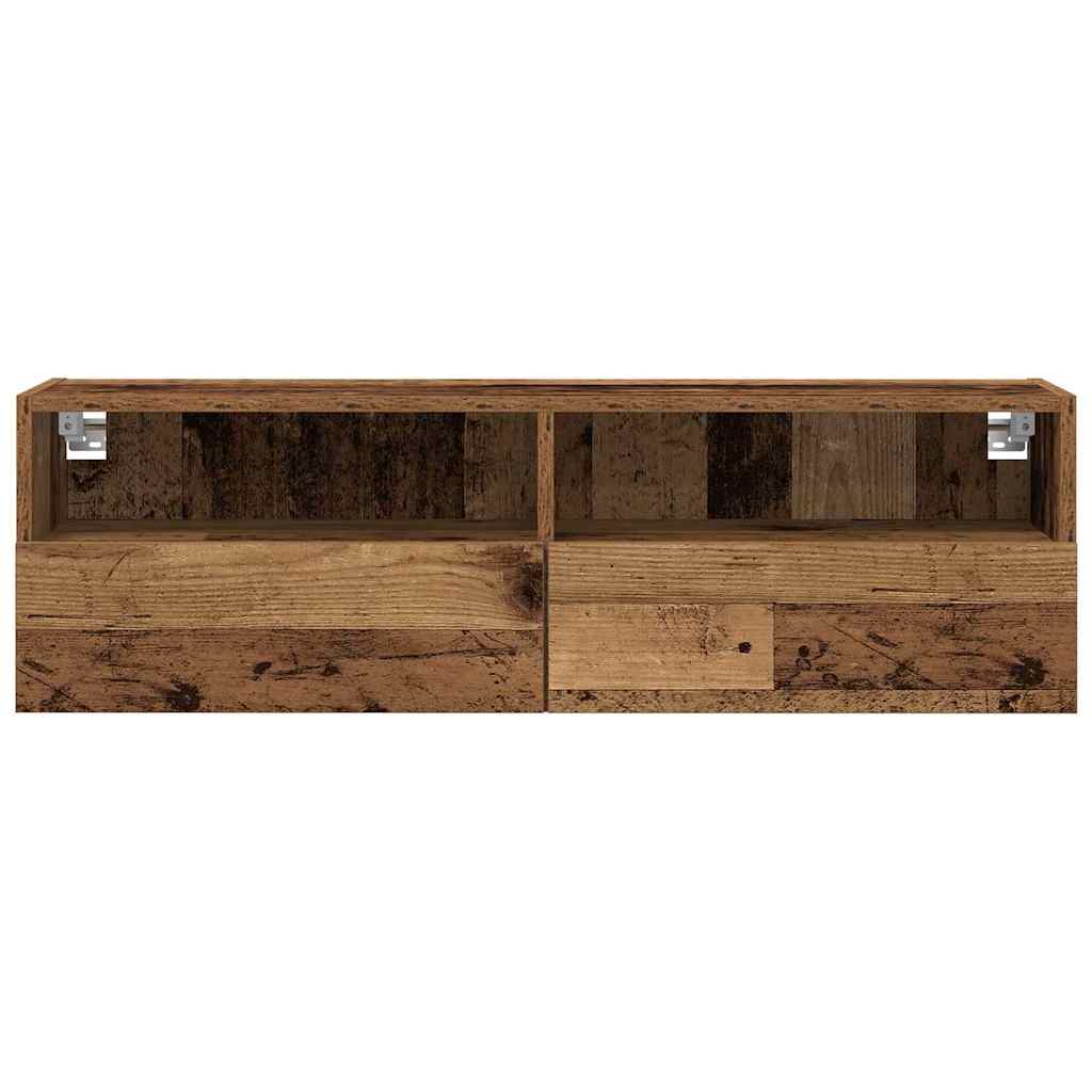 TV vægskab Gammelt træ 100 x 30 x 30 cm Konstrueret træ