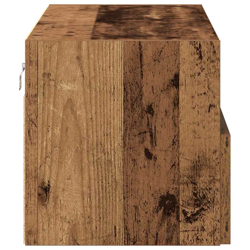 TV vægskab Gammelt træ 100 x 30 x 30 cm Konstrueret træ