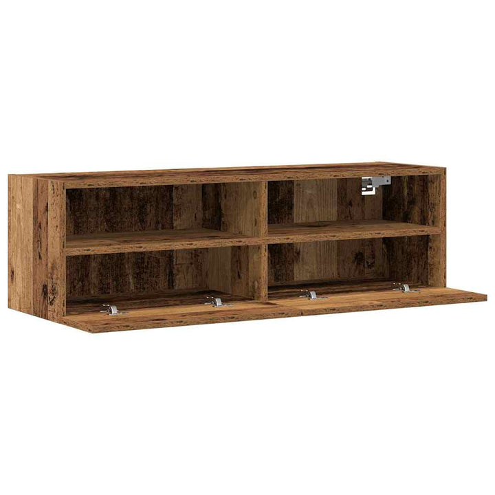 TV vægskab 2 pcs Gammelt træ 100 x 30 x 30 cm Konstrueret træ