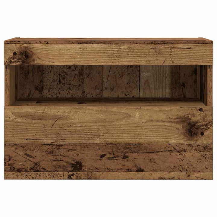 TV vægskab 2 pcs Gammelt træ 60 x 30 x 40 cm Konstrueret træ