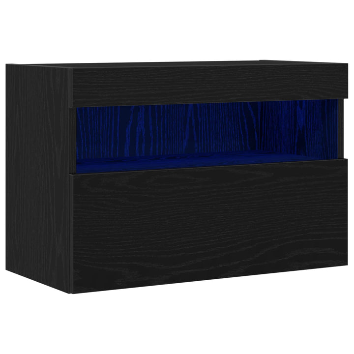 TV vægskab 60 x 30 x 40 cm Sort eg Konstrueret træ