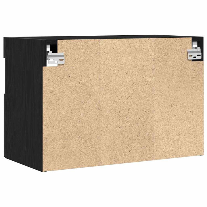 TV vægskab 60 x 30 x 40 cm Sort eg Konstrueret træ