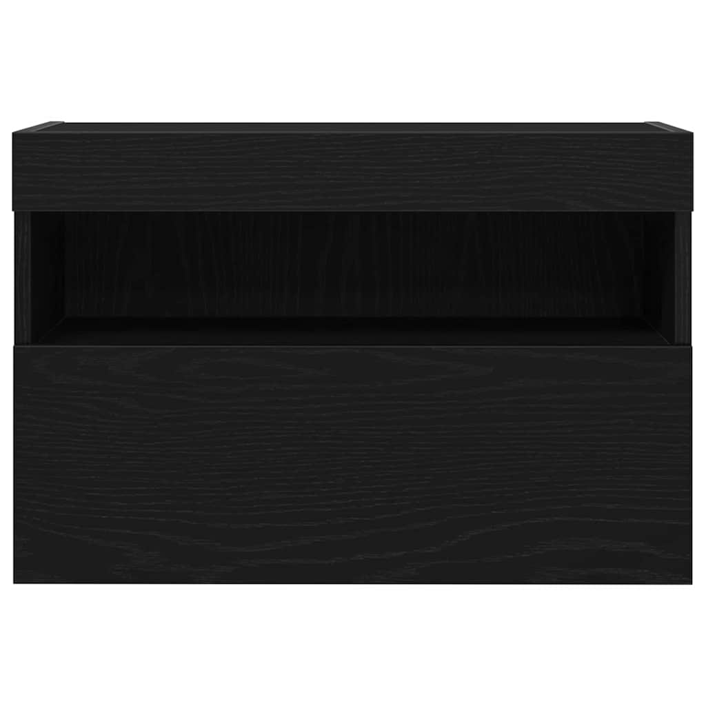 TV vægskab 60 x 30 x 40 cm Sort eg Konstrueret træ