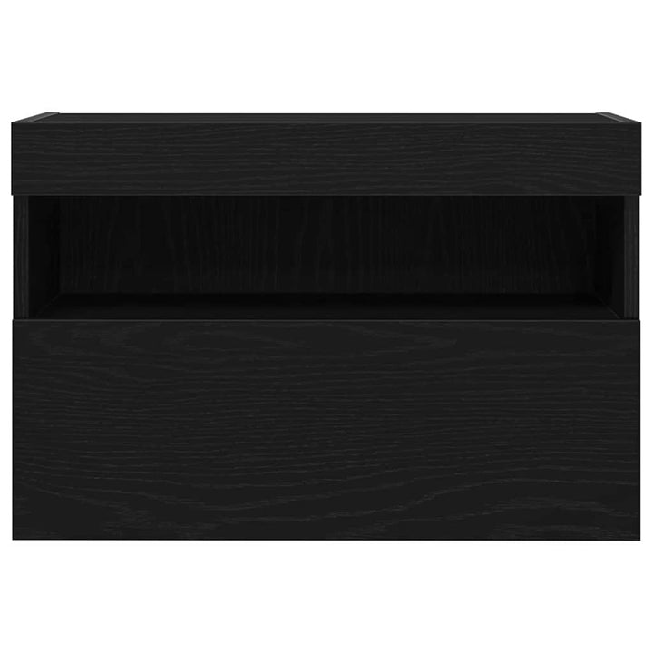 TV vægskab 60 x 30 x 40 cm Sort eg Konstrueret træ