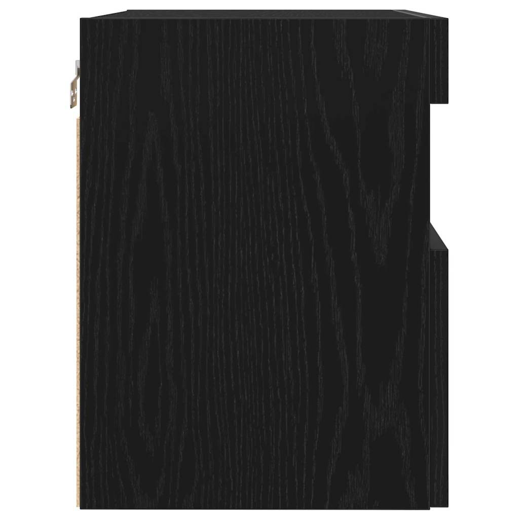 TV vægskab 60 x 30 x 40 cm Sort eg Konstrueret træ