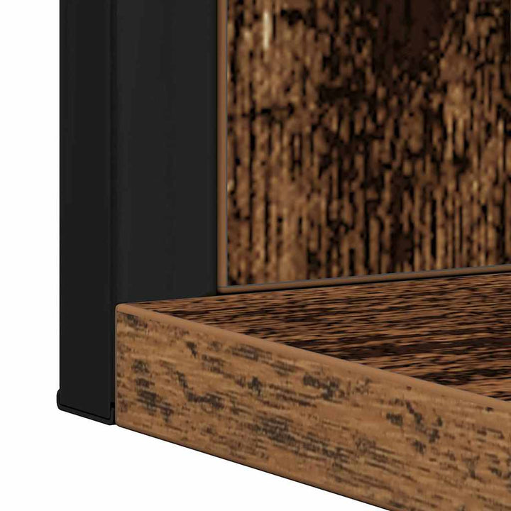 Spejl med hylde Gammelt træ 50 x 12 x 60 cm Glas og Ingeniørtræ