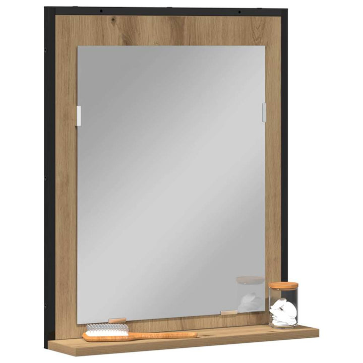 Spejl artisan eg 50 x 12 x 60 cm Glas og Ingeniørtræ