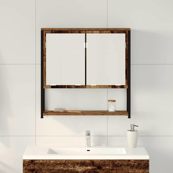 Spejlskab Gammelt træ 60 x 16 x 60 cm Konstrueret træ