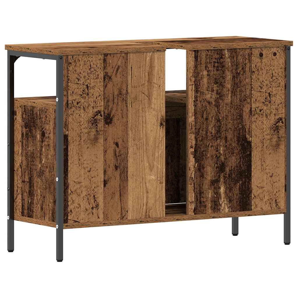 Badeværelsesskabsunder Gammelt træ 80 x 30 x 60 cm
