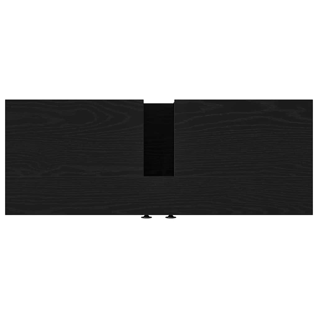 Badeværelsesskabsunder Sort eg 80 x 30 x 60 cm Konstrueret træ