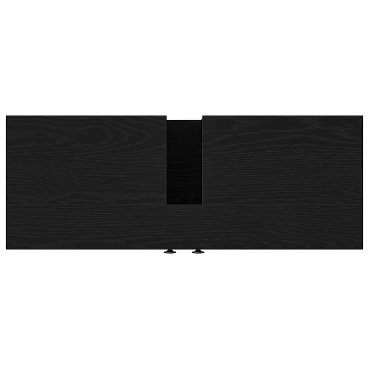 Badeværelsesskabsunder Sort eg 80 x 30 x 60 cm Konstrueret træ