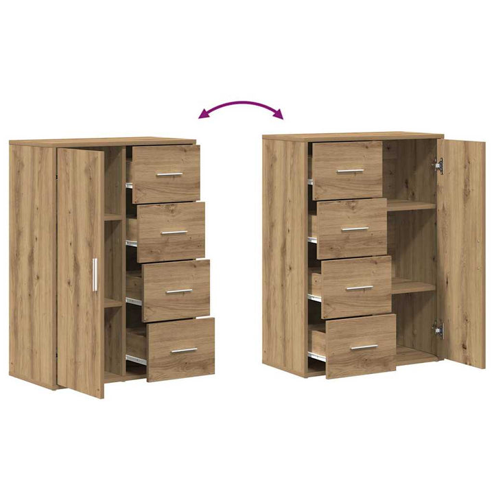Sideboard Artisan Egetræ 60 x 31 x 84 cm Konstrueret træ