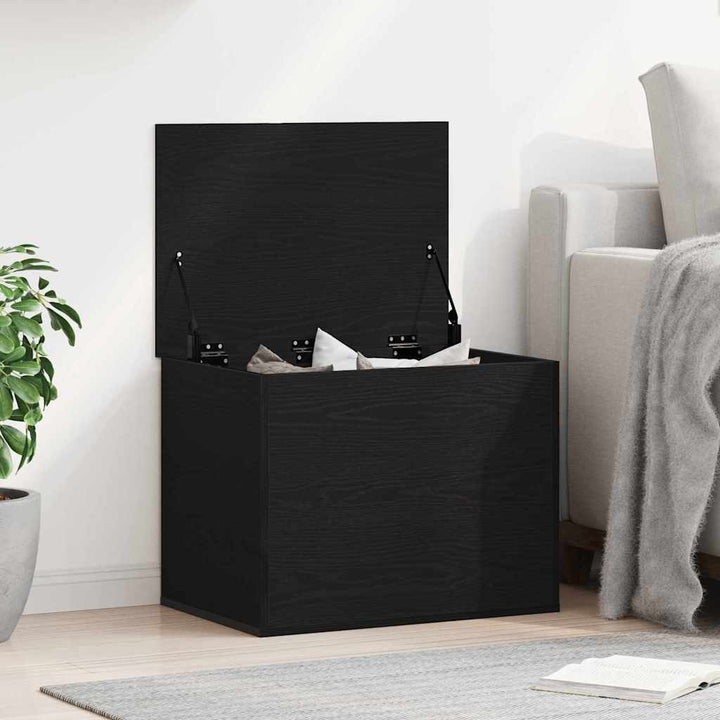 Opbevaringskasse Sort eg 60 x 42 x 46 cm Konstrueret træ