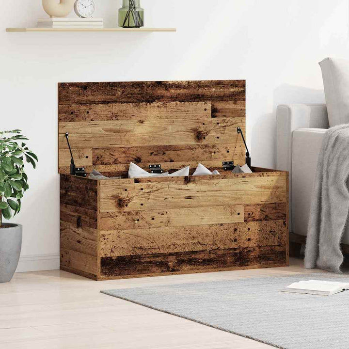Opbevaringskasse Gammelt træ 100 x 42 x 46 cm Konstrueret træ