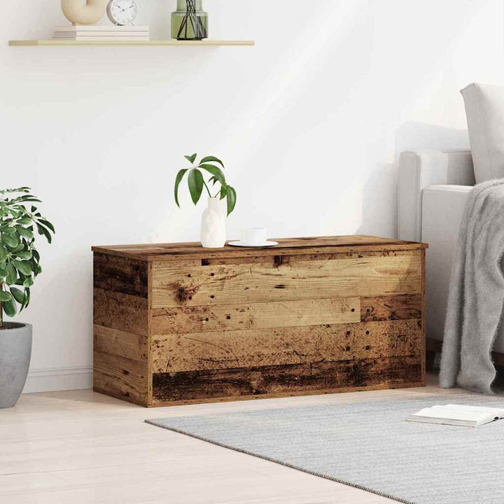 Opbevaringskasse Gammelt træ 100 x 42 x 46 cm Konstrueret træ