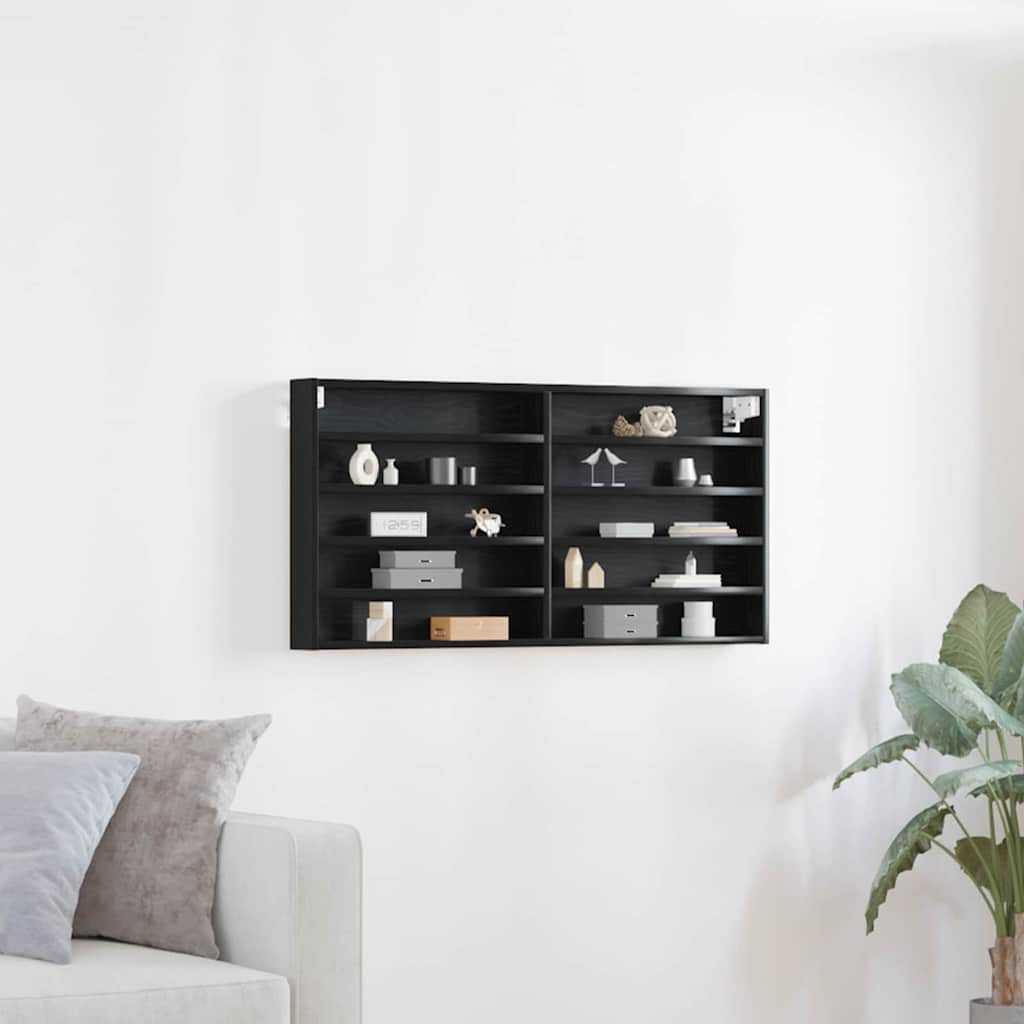 Display Skab Sort eg 100 x 8,5 x 50 cm Konstrueret træ