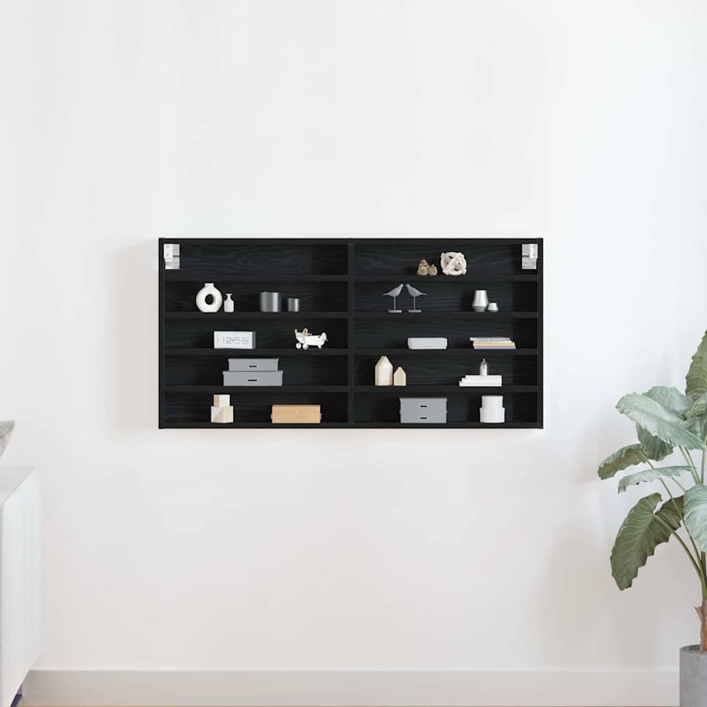 Display Skab Sort eg 100 x 8,5 x 50 cm Konstrueret træ