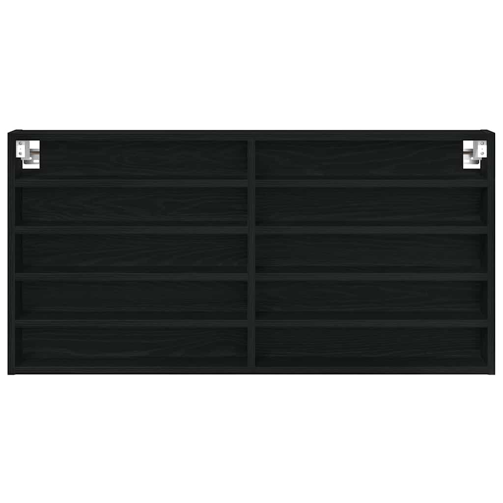 Display Skab Sort eg 100 x 8,5 x 50 cm Konstrueret træ