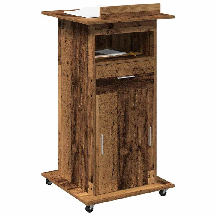 Podium Gammelt træ Konstrueret træ 55 x 55 x 107 cm