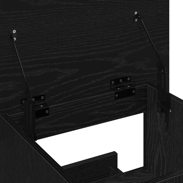 Podium med skuffe Sort eg 55 x 55 x 107 cm Konstrueret træ