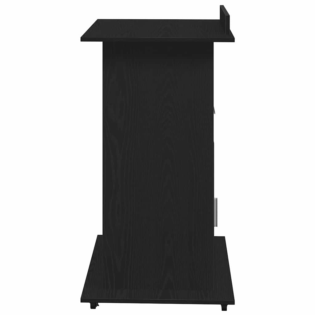Podium med skuffe Sort eg 55 x 55 x 107 cm Konstrueret træ