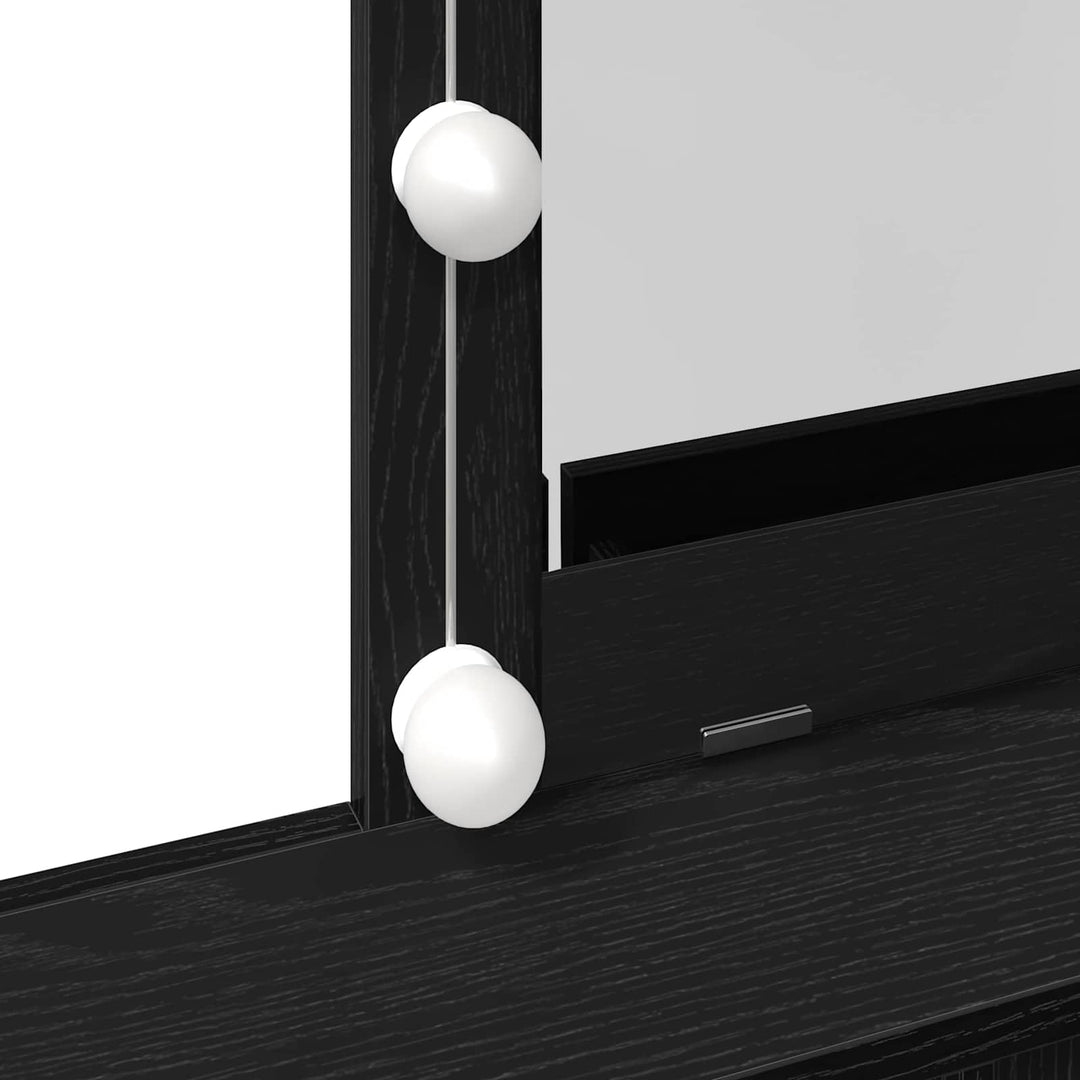 Dressingbord Sort eg 80 x 41 x 144,5 cm Konstrueret træ