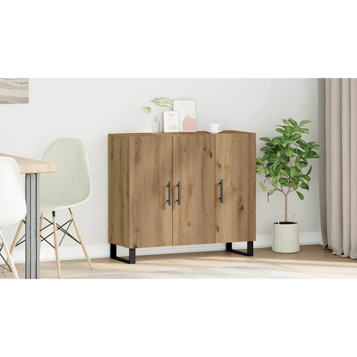 Sideboard Artisan Egetræ 90 x 34 x 80 cm Konstrueret træ