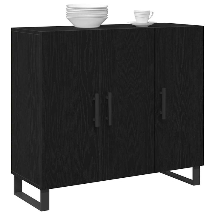 Sideboard Sort eg 90 x 34 x 80 cm Konstrueret træ
