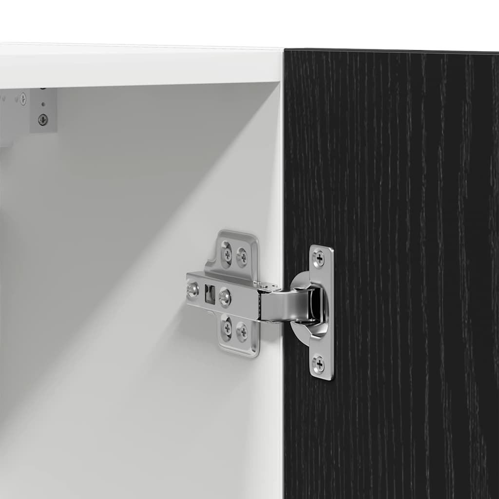 Hængeskab med hylde Sort eg 50 x 31 x 60 cm Konstrueret træ