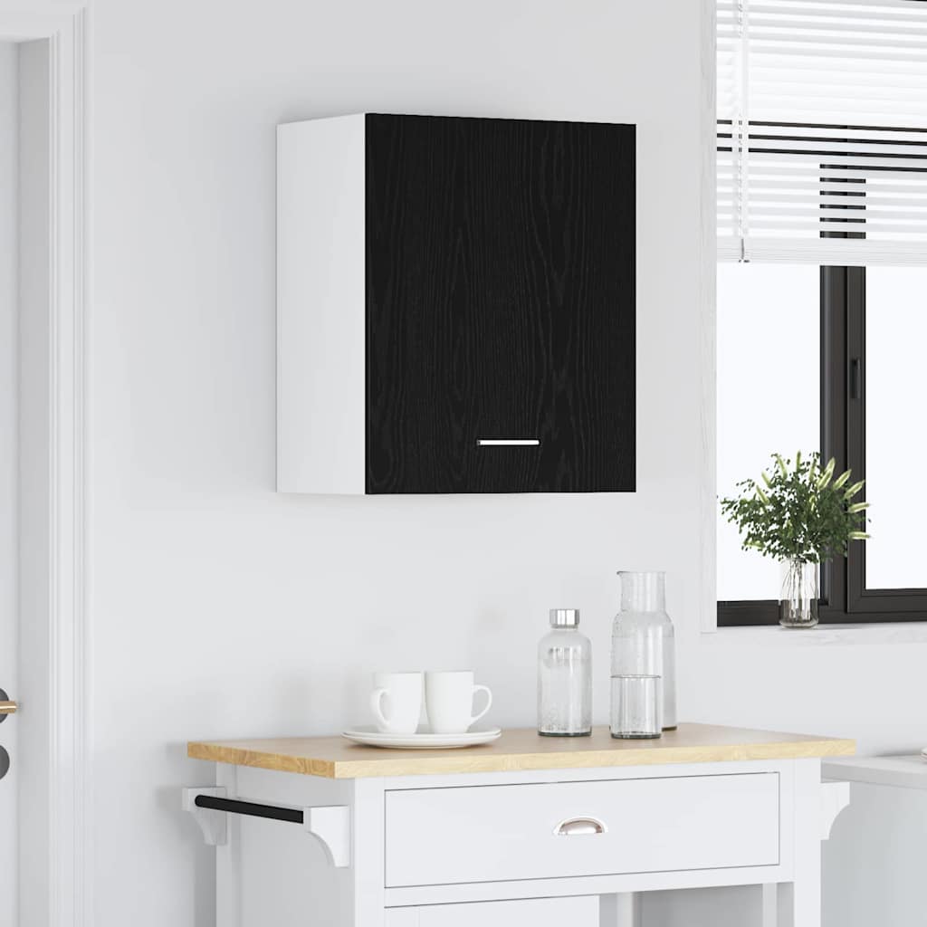 Hængeskab med hylde Sort eg 50 x 31 x 60 cm Konstrueret træ