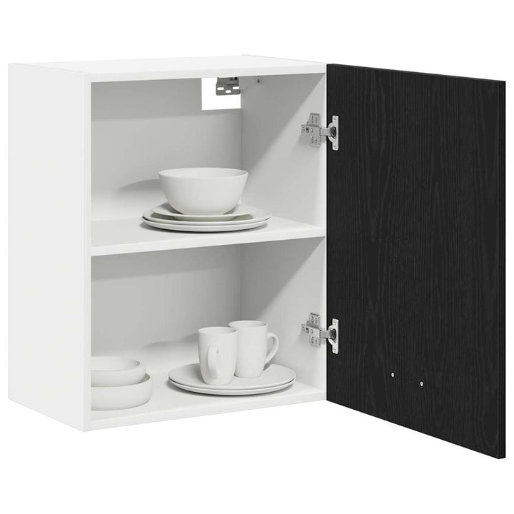 Hængeskab med hylde Sort eg 50 x 31 x 60 cm Konstrueret træ