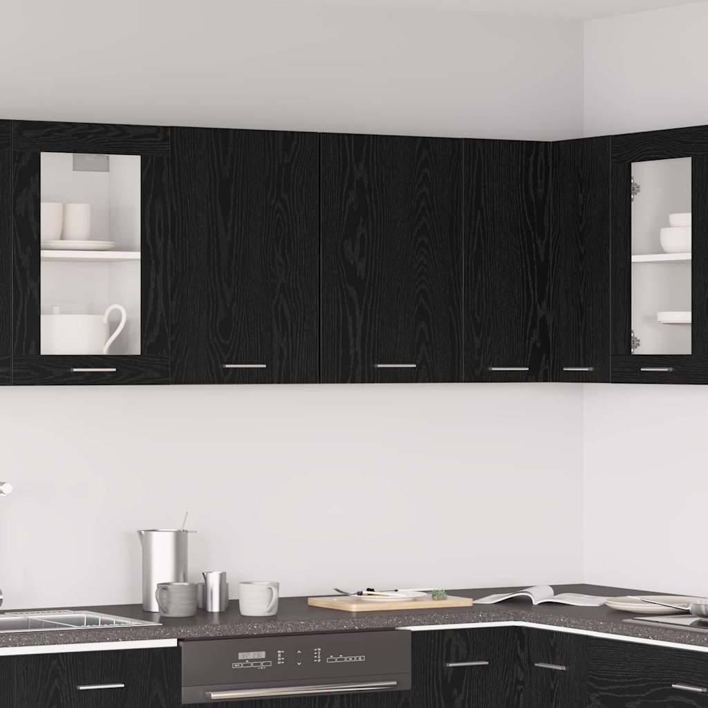Hængeskab Lyon Sort eg 80 x 31 x 60 cm Konstrueret træ
