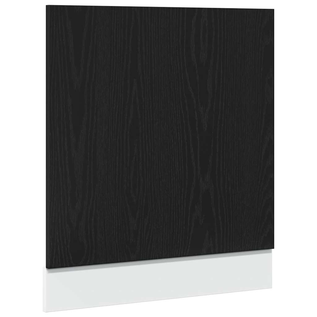 opvaskemaskinepanel "Lyon" sort eg 60x1,5x67 cm konstrueret træ