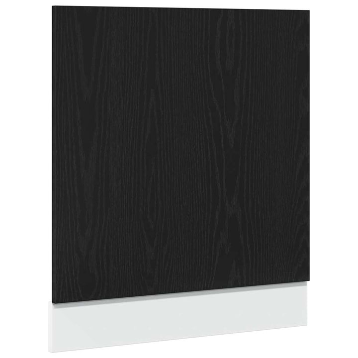 opvaskemaskinepanel "Lyon" sort eg 60x1,5x67 cm konstrueret træ