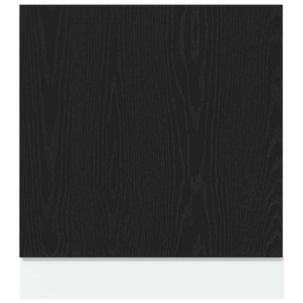 opvaskemaskinepanel "Lyon" sort eg 60x1,5x67 cm konstrueret træ