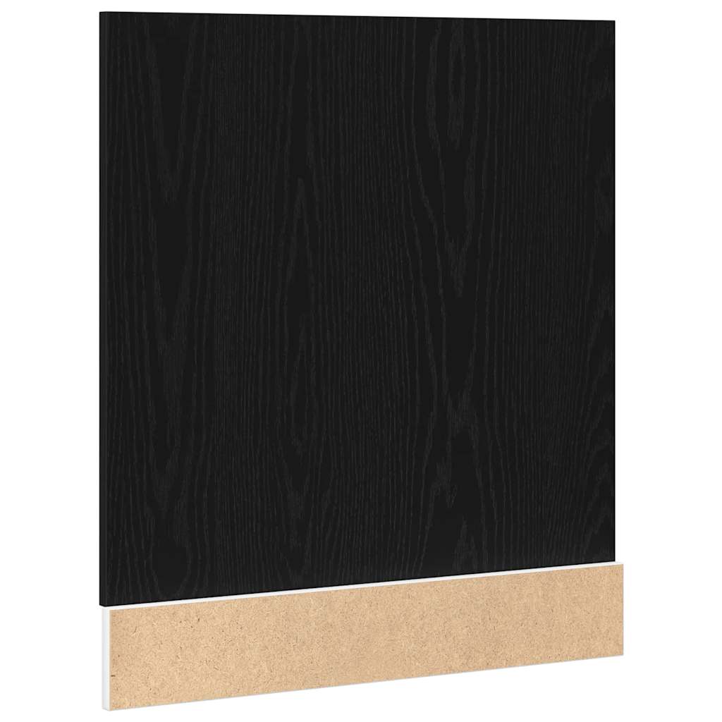 opvaskemaskinepanel "Lyon" sort eg 60x1,5x67 cm konstrueret træ