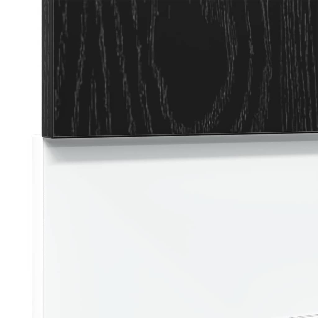 opvaskemaskinepanel "Lyon" sort eg 60x1,5x67 cm konstrueret træ