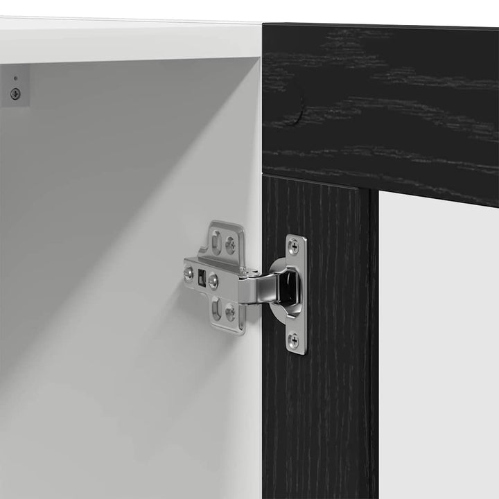 Hængeskab med hylde Sort eg 60 x 31 x 60 cm Konstrueret træ