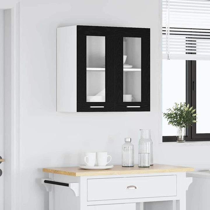 Hængeskab med hylde Sort eg 60 x 31 x 60 cm Konstrueret træ