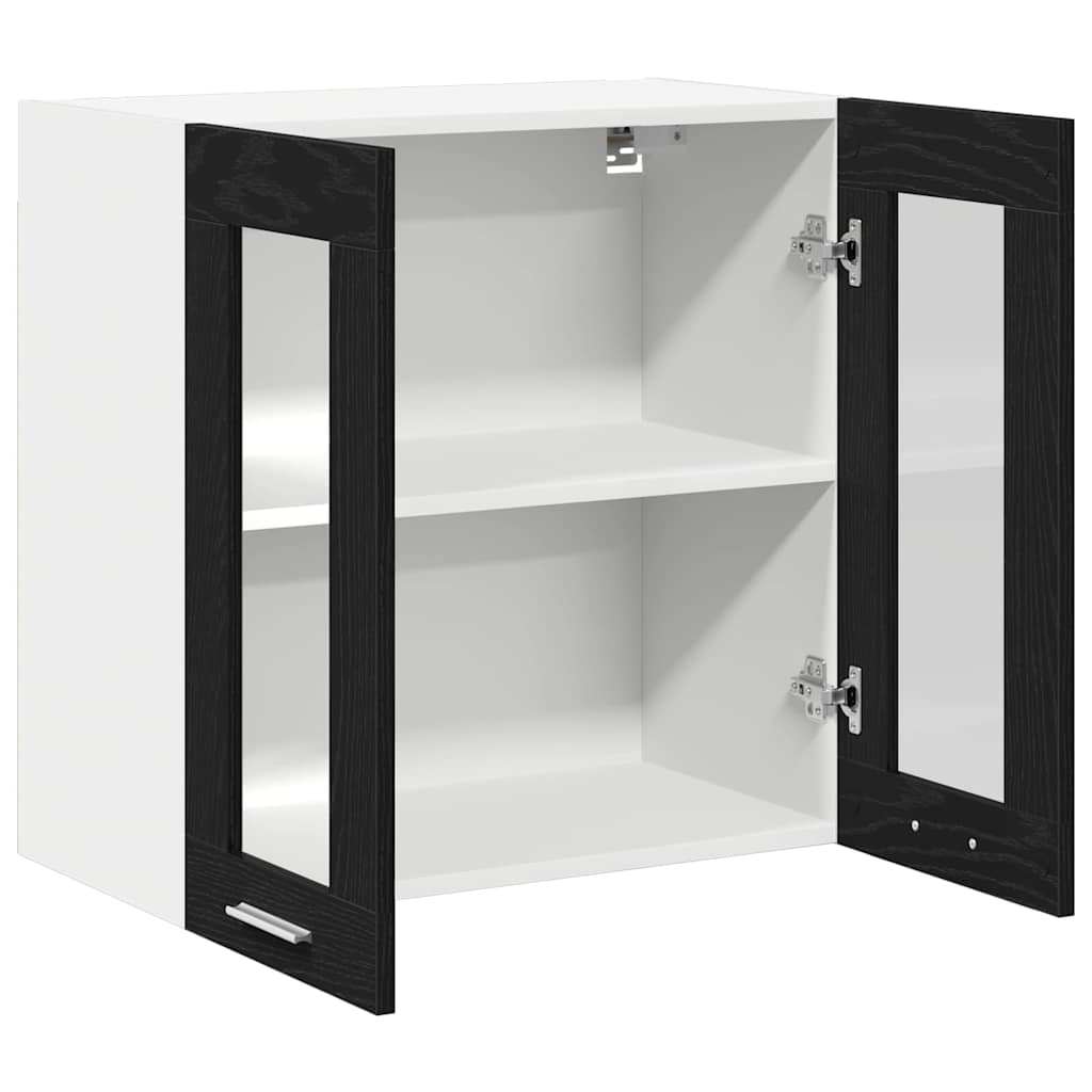 Hængeskab med hylde Sort eg 60 x 31 x 60 cm Konstrueret træ