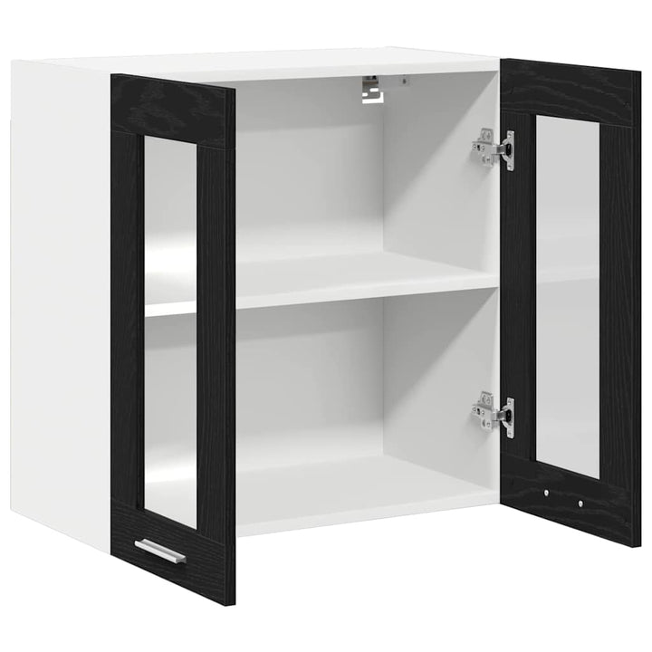 Hængeskab med hylde Sort eg 60 x 31 x 60 cm Konstrueret træ