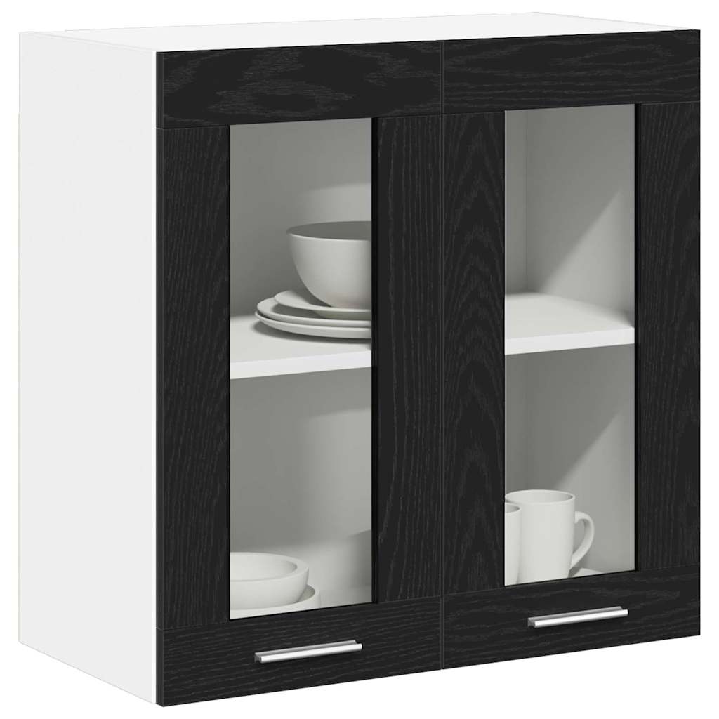 Hængeskab med hylde Sort eg 60 x 31 x 60 cm Konstrueret træ