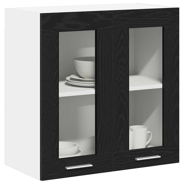 Hængeskab med hylde Sort eg 60 x 31 x 60 cm Konstrueret træ