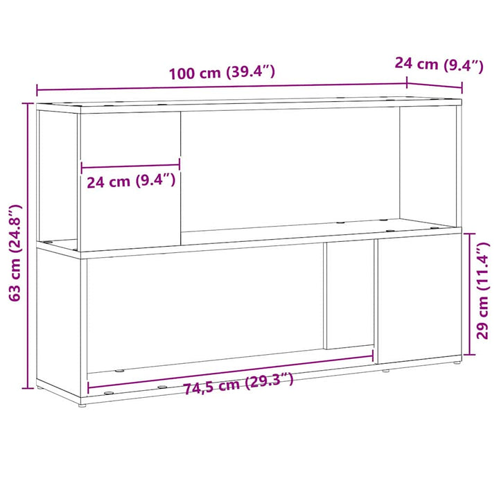 TV-møbelsæt Vægmonteret Sort 100 x 24 x 63 cm Konstrueret træ