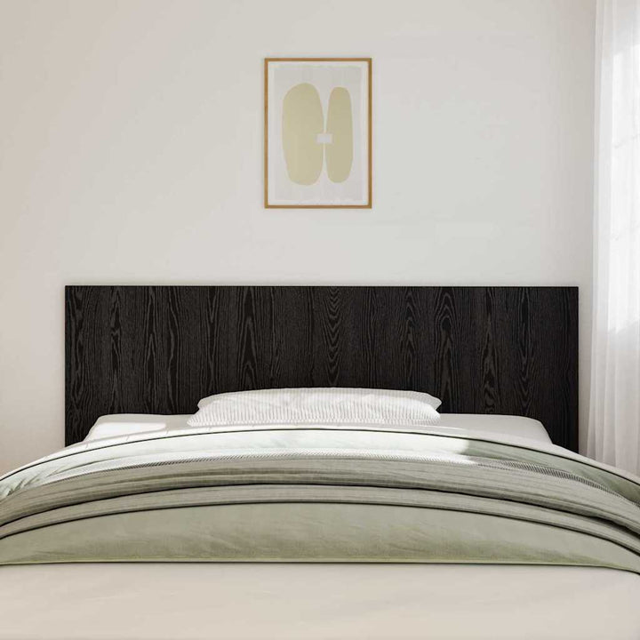 Senge Hovedgærde Sort eg 160 x 1.5 x 80.5 cm Konstrueret træ