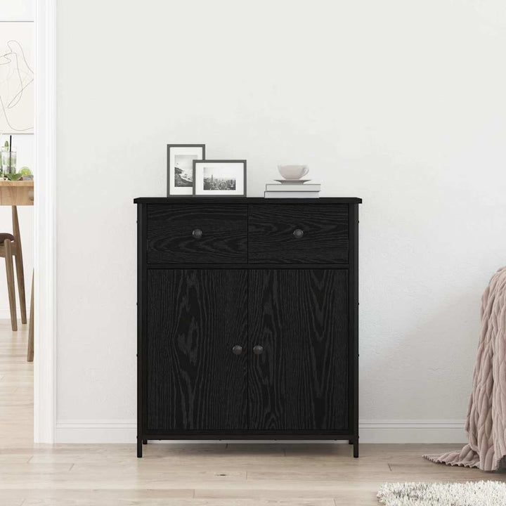Sideboard Sort eg 70 x 30 x 80 cm Konstrueret træ