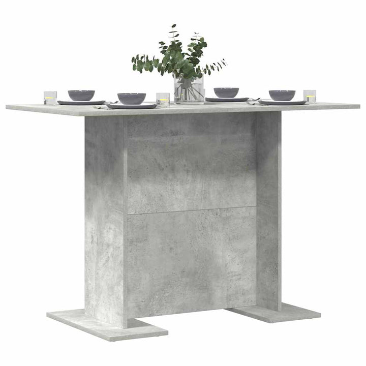 Spisebord Beton Grå 110 x 60 x 75 cm Konstrueret træ