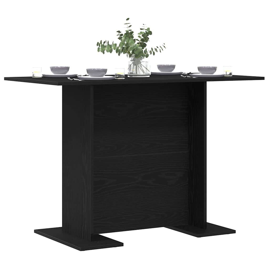 Spisebord Sort eg 110 x 60 x 75 cm Konstrueret træ