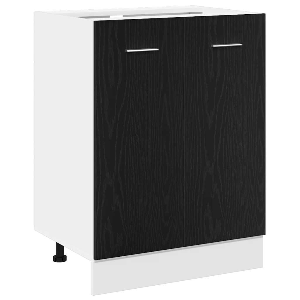 Bundskabinet sort eg 60x46x81,5 cm Ingeniørtræ