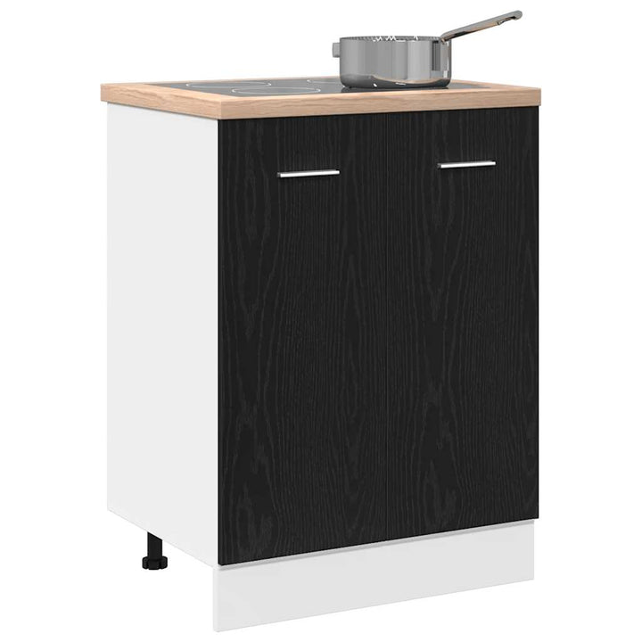 Bundskabinet sort eg 60x46x81,5 cm Ingeniørtræ